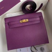 Hermes Kelly Danse II Bag In Anemone Evercolor Calfskin Hermes Kelly Danse II Bag In Anemone Evercolor Calfskin