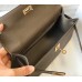 Hermes Kelly Pochette Bag In Taupe Grey Epsom Leather Hermes Kelly Pochette Bag In Taupe Grey Epsom Leather