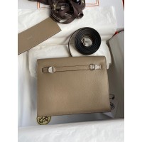 Hermes Kelly Danse II Bag In Gris Tourterelle Evercolor Calfskin Hermes Kelly Danse II Bag In Gris Tourterelle Evercolor Calfskin