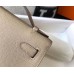 Hermes Kelly Pochette Bag In Gris Tourterelle Epsom Leather Hermes Kelly Pochette Bag In Gris Tourterelle Epsom Leather