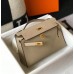 Hermes Kelly Pochette Bag In Gris Tourterelle Epsom Leather Hermes Kelly Pochette Bag In Gris Tourterelle Epsom Leather