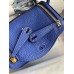 Hermes Mini Lindy Handmade Bag In Blue Electric Clemence Leather Hermes Mini Lindy Handmade Bag In Blue Electric Clemence Leather