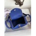 Hermes Mini Lindy Handmade Bag In Blue Electric Clemence Leather Hermes Mini Lindy Handmade Bag In Blue Electric Clemence Leather