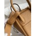 Hermes Mini Lindy Handmade Bag In Biscuit Clemence Leather Hermes Mini Lindy Handmade Bag In Biscuit Clemence Leather