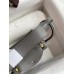 Hermes Mini Lindy Handmade Bag In Gris Meyer Clemence Leather Hermes Mini Lindy Handmade Bag In Gris Meyer Clemence Leather