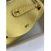 Hermes Mini Lindy Handmade Bag In Jaune Poussin Clemence Leather Hermes Mini Lindy Handmade Bag In Jaune Poussin Clemence Leather