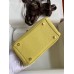 Hermes Mini Lindy Handmade Bag In Jaune Poussin Clemence Leather Hermes Mini Lindy Handmade Bag In Jaune Poussin Clemence Leather