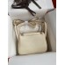 Hermes Mini Lindy Handmade Bag In Nata Clemence Leather Hermes Mini Lindy Handmade Bag In Nata Clemence Leather