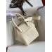 Hermes Mini Lindy Handmade Bag In Nata Clemence Leather Hermes Mini Lindy Handmade Bag In Nata Clemence Leather