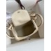 Hermes Mini Lindy Handmade Bag In Nata Clemence Leather Hermes Mini Lindy Handmade Bag In Nata Clemence Leather