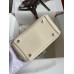 Hermes Mini Lindy Handmade Bag In Nata Clemence Leather Hermes Mini Lindy Handmade Bag In Nata Clemence Leather
