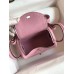 Hermes Mini Lindy Handmade Bag In Pink Clemence Leather Hermes Mini Lindy Handmade Bag In Pink Clemence Leather