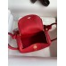 Hermes Mini Lindy Handmade Bag In Red Clemence Leather Hermes Mini Lindy Handmade Bag In Red Clemence Leather