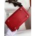 Hermes Mini Lindy Handmade Bag In Red Clemence Leather Hermes Mini Lindy Handmade Bag In Red Clemence Leather