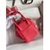 Hermes Mini Lindy Handmade Bag In Rose Lipstick Clemence Leather Hermes Mini Lindy Handmade Bag In Rose Lipstick Clemence Leather