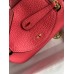 Hermes Mini Lindy Handmade Bag In Rose Lipstick Clemence Leather Hermes Mini Lindy Handmade Bag In Rose Lipstick Clemence Leather