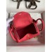 Hermes Mini Lindy Handmade Bag In Rose Lipstick Clemence Leather Hermes Mini Lindy Handmade Bag In Rose Lipstick Clemence Leather