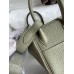 Hermes Mini Lindy Handmade Bag In Sauge Clemence Leather Hermes Mini Lindy Handmade Bag In Sauge Clemence Leather