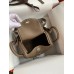 Hermes Mini Lindy Handmade Bag In Taupe Clemence Leather Hermes Mini Lindy Handmade Bag In Taupe Clemence Leather