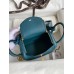 Hermes Mini Lindy Handmade Bag In Vert Bosphore Clemence Leather Hermes Mini Lindy Handmade Bag In Vert Bosphore Clemence Leather