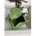 Hermes Mini Lindy Handmade Bag In Vert Cypres Clemence Leather