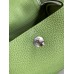 Hermes Mini Lindy Handmade Bag In Vert Cypres Clemence Leather
