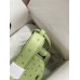 Hermes Mini Lindy Handmade Bag In Vert Cypres Ostrich Leather