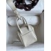 Hermes Mini Lindy Handmade Bag In Craie Swift Leather Hermes Mini Lindy Handmade Bag In Craie Swift Leather