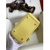 Hermes Mini Lindy Handmade Bag In Jaune Poussin Swift Leather Hermes Mini Lindy Handmade Bag In Jaune Poussin Swift Leather