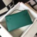 Hermes Kelly Pochette Bag In Vert Veronese Epsom Leather Hermes Kelly Pochette Bag In Vert Veronese Epsom Leather