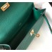 Hermes Kelly Pochette Bag In Vert Veronese Epsom Leather Hermes Kelly Pochette Bag In Vert Veronese Epsom Leather