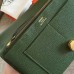 Hermes Dogon Duo Wallet In Green Clemence Leather Hermes Dogon Duo Wallet In Green Clemence Leather