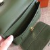 Hermes Dogon Duo Wallet In Green Clemence Leather Hermes Dogon Duo Wallet In Green Clemence Leather