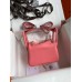 Hermes Mini Lindy Handmade Bag In Rose Lipstick Swift Leather Hermes Mini Lindy Handmade Bag In Rose Lipstick Swift Leather