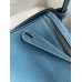 Hermes Lindy 26 Handmade Bag In Blue Jean Clemence Leather Hermes Lindy 26 Handmade Bag In Blue Jean Clemence Leather
