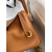 Hermes Lindy 26 Handmade Bag In Gold Clemence Leather Hermes Lindy 26 Handmade Bag In Gold Clemence Leather
