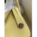 Hermes Lindy 26 Handmade Bag In Jaune Poussin Clemence Leather