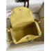 Hermes Lindy 26 Handmade Bag In Jaune Poussin Clemence Leather