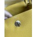 Hermes Lindy 26 Handmade Bag In Jaune Poussin Clemence Leather