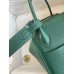 Hermes Lindy 26 Handmade Bag In Malachite Clemence Leather Hermes Lindy 26 Handmade Bag In Malachite Clemence Leather
