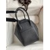 Hermes Lindy 26 Handmade Bag In Black Clemence Leather Hermes Lindy 26 Handmade Bag In Black Clemence Leather