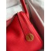 Hermes Lindy 26 Handmade Bag In Red Clemence Leather Hermes Lindy 26 Handmade Bag In Red Clemence Leather