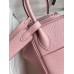 Hermes Lindy 26 Handmade Bag In Rose Sakura Clemence Leather Hermes Lindy 26 Handmade Bag In Rose Sakura Clemence Leather