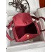Hermes Lindy 26 Handmade Bag In Ruby Clemence Leather Hermes Lindy 26 Handmade Bag In Ruby Clemence Leather