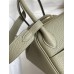 Hermes Lindy 26 Handmade Bag In Sauge Clemence Leather Hermes Lindy 26 Handmade Bag In Sauge Clemence Leather