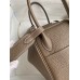Hermes Lindy 26 Handmade Bag In Taupe Clemence Leather Hermes Lindy 26 Handmade Bag In Taupe Clemence Leather