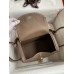 Hermes Lindy 26 Handmade Bag In Taupe Clemence Leather Hermes Lindy 26 Handmade Bag In Taupe Clemence Leather