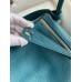 Hermes Lindy 26 Handmade Bag In Vert Bosphore Clemence Leather Hermes Lindy 26 Handmade Bag In Vert Bosphore Clemence Leather