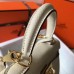Hermes Kelly 20cm Bag In Craie Clemence Leather GHW Hermes Kelly 20cm Bag In Craie Clemence Leather GHW