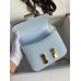 Hermes Constance 18 Handmade Bag In Blue Brume Epsom Calfskin Hermes Constance 18 Handmade Bag In Blue Brume Epsom Calfskin